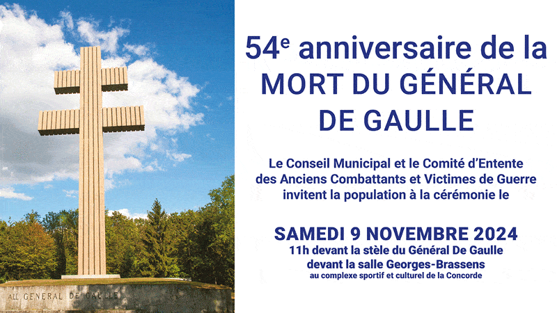 54e anniversaire de la mort du Général de Gaulle